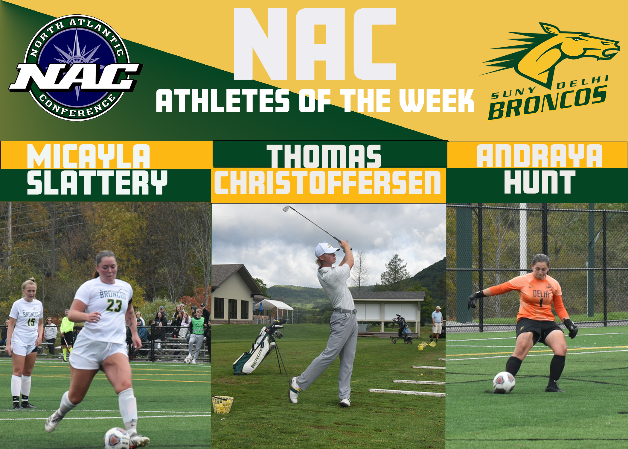 Three Bronco's Pick up NAC Weekly Awards After Superb Alumni Weekend