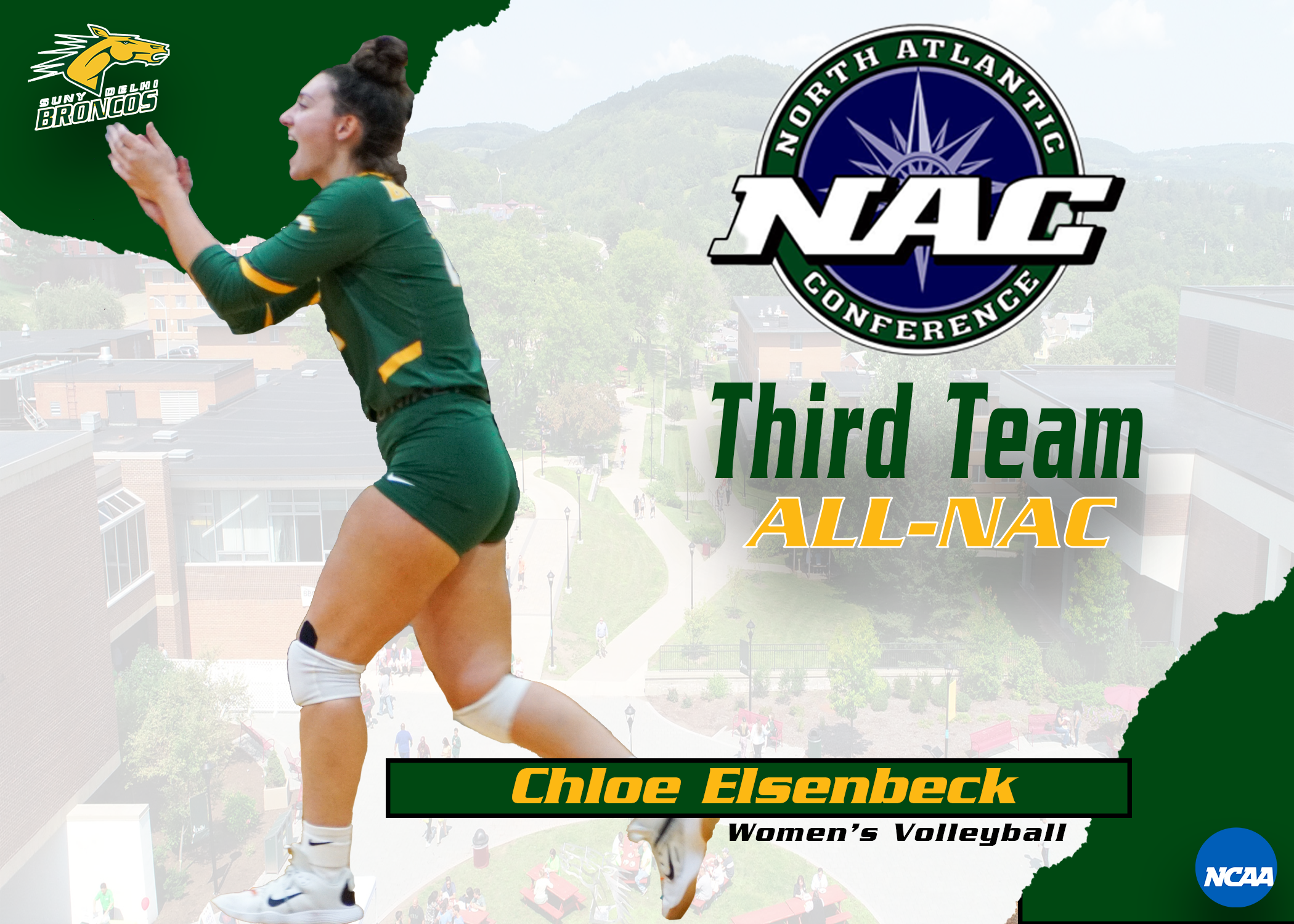 Delhi Volleyball lands two post-season NAC team selections