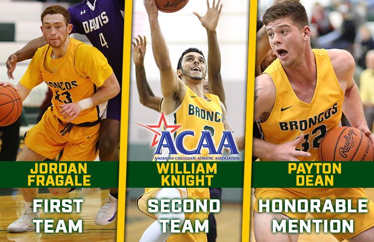Fragale, Knight, Dean Earn All-ACAA Honors