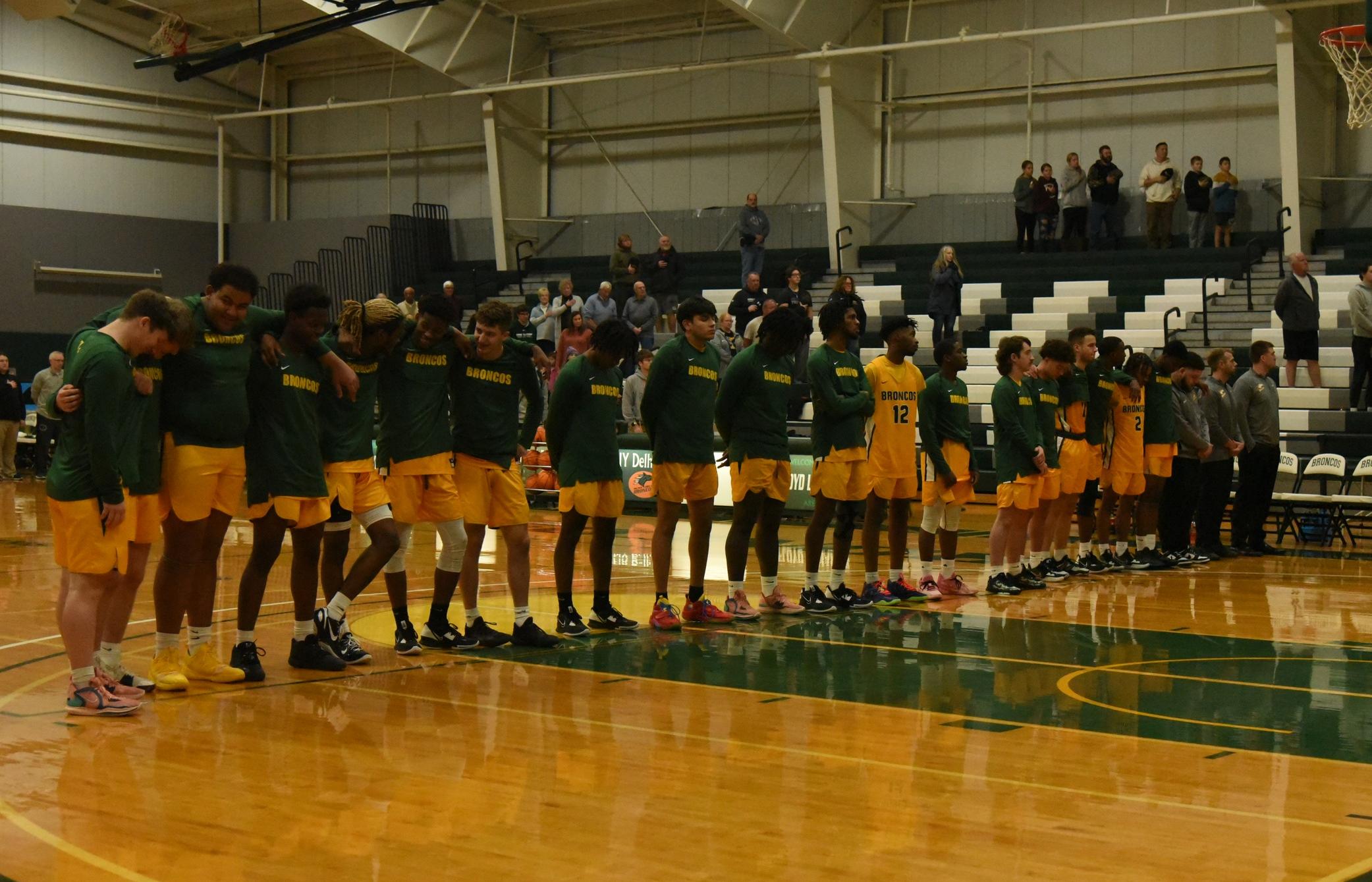 Delhi takes down Castleton 77-63; Five Broncos score in Double-Digits