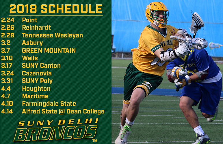 Coach Miller Releases 2018 Men's Lacrosse Schedule