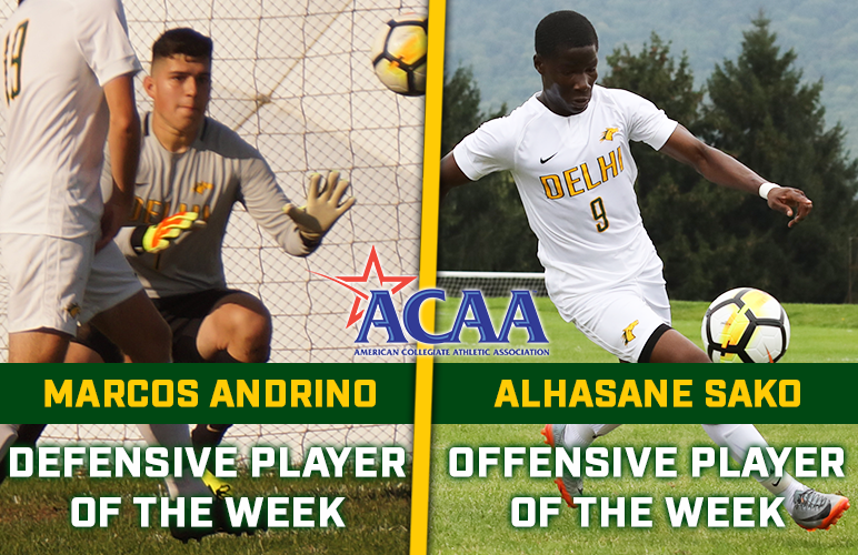 Andrino, Sako Sweep ACAA Weekly Awards