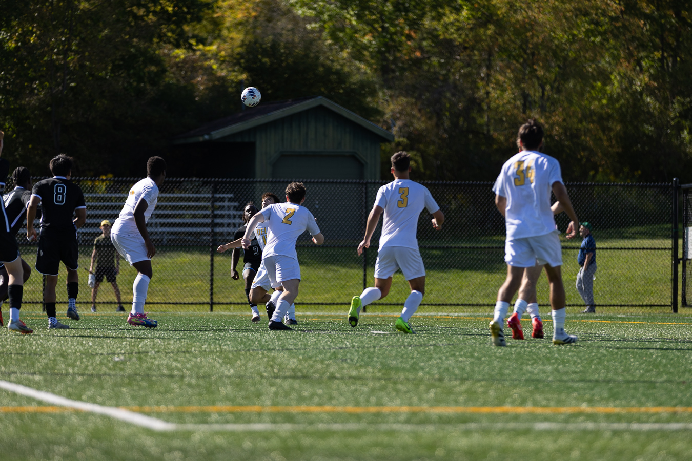 Eight Different Players Score in Men's Soccer's Rout of VTSU Lyndon