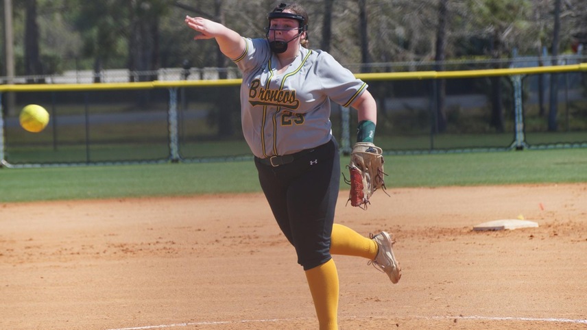 Katelynn Rose #23 delivering a pitch. 