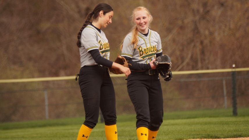 softball players talking