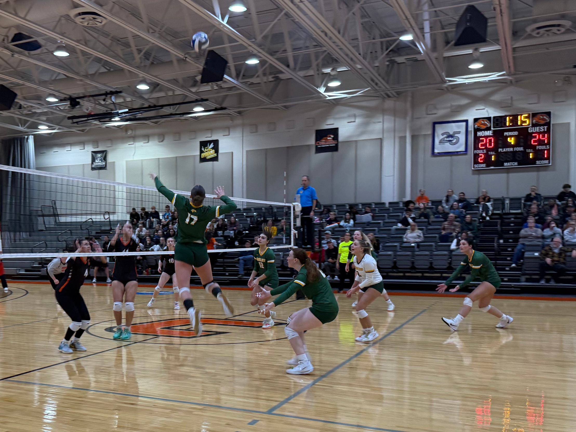 Volleyball Battles Back to Beat Cobleskill in Five Sets